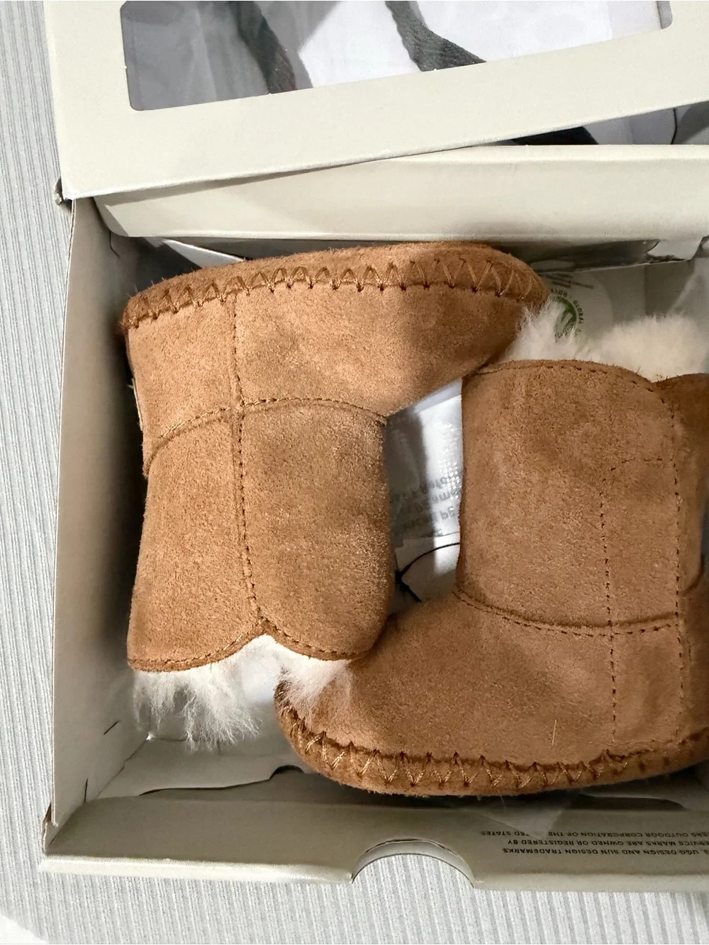 UGG Chestnut Infant Booties with Plush Shearling
